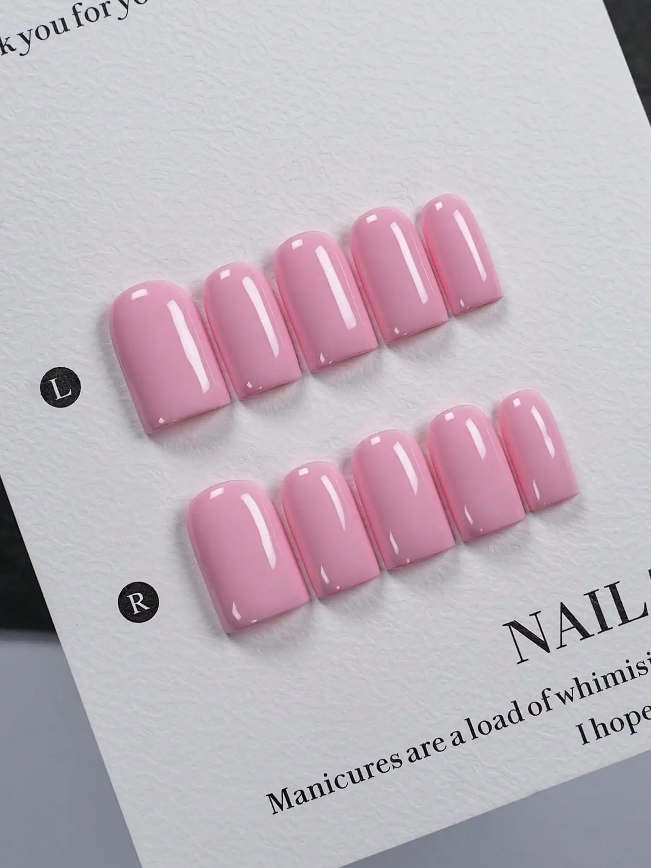 10pcs Short Square Pure Handmade Wearable Nails (Including Manicure Tools), Sweet Girl Macaron Pink Solid Color, Glossy Press-On Fake Nails Set For Women, Perfect For Daily Outfits, Romantic Dates, Bridal Gifts, And Summer Outings
10pcs Short Square Pure Handmade Wearable Nails (Including Manicure Tools), Sweet Girl Macaron Pink Solid Color, Glossy Press-On Fake Nails Set For Women, Perfect For Daily Outfits, Romantic Dates, Bridal Gifts, And Summer Outings