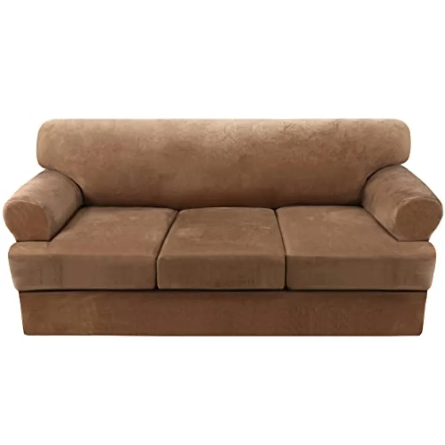 Cover 4 Pcs T Slipcovers Thick Velvet Couch Cover Furniture Protector Stretch Covers for Couch with Individual T Covers Washabl
Cover 4 Pcs T Slipcovers Thick Velvet Couch Cover Furniture Protector Stretch Covers for Couch with Individual T Covers Washabl