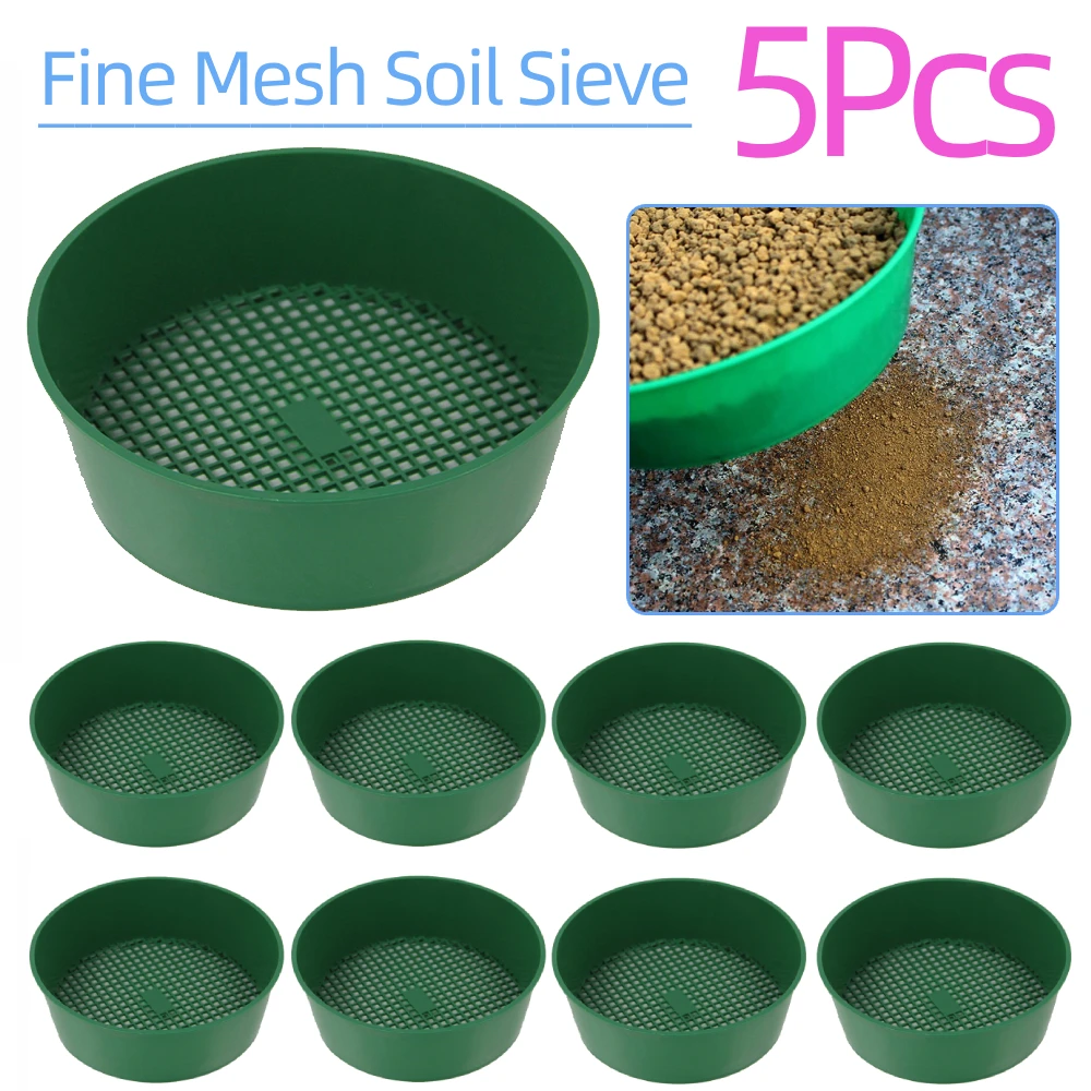 5Pcs Plastic Garden Sieve Soil Filter Home Garden Tool Mining Sand Sifter Fine Mesh Soil Sieve For Soil Stone Mesh Gardening
5Pcs Plastic Garden Sieve Soil Filter Home Garden Tool Mining Sand Sifter Fine Mesh Soil Sieve For Soil Stone Mesh Gardening