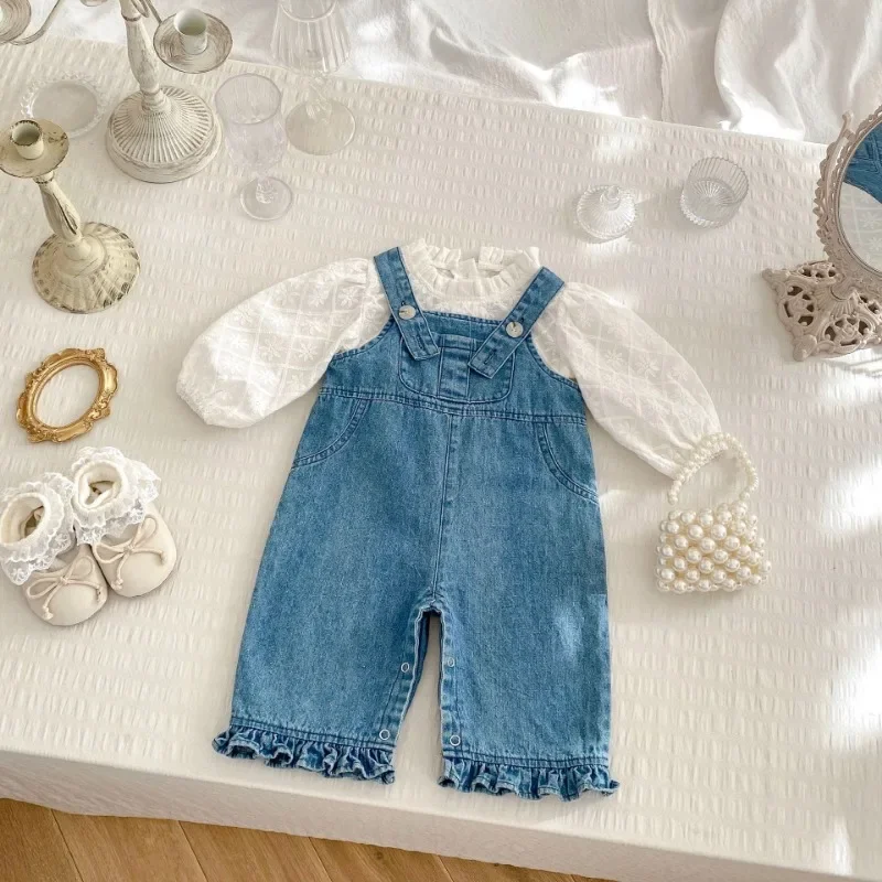 2025 New Spring Baby Clothes Suit Toddler Cute Embroidered Flowers Long Sleeve Shirt+Denim Overalls 2PCS Girls Outfit
2025 New Spring Baby Clothes Suit Toddler Cute Embroidered Flowers Long Sleeve Shirt+Denim Overalls 2PCS Girls Outfit