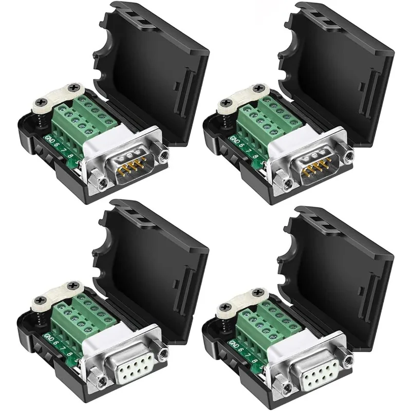 4PCS DB9 Breakout Connector,DB9 Solderless Breakout Board RS232 D-SUB DB9 Male Female Screw Terminal Block with Case and Nut 
4PCS DB9 Breakout Connector,DB9 Solderless Breakout Board RS232 D-SUB DB9 Male Female Screw Terminal Block with Case and Nut