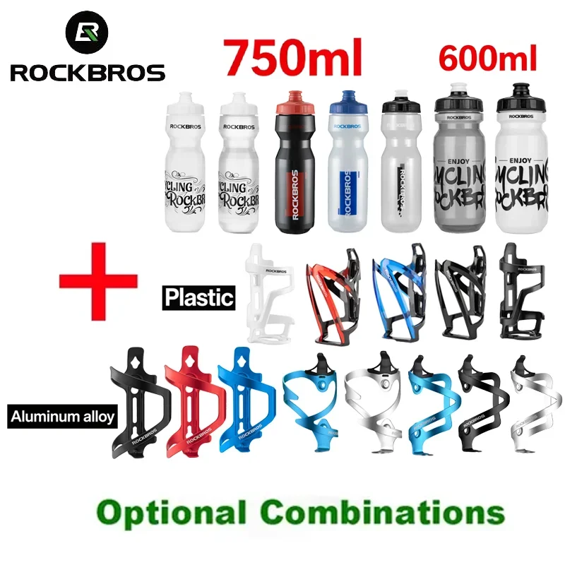 ROCKBROS Aluminum alloy&plastic Water Bottle Bracket Cycling Water Bottle&Cage Set 600/750ml MTB Road and Bike Bike Accessories
ROCKBROS Aluminum alloy&plastic Water Bottle Bracket Cycling Water Bottle&Cage Set 600/750ml MTB Road and Bike Bike Accessories