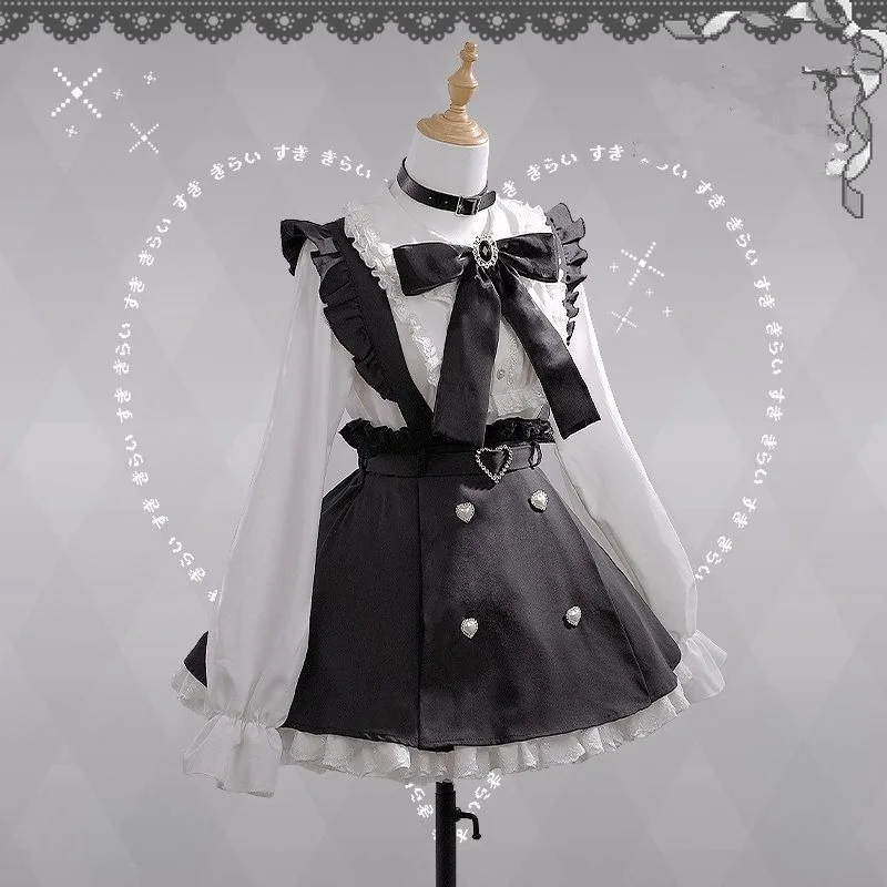 Anime Japanese Sweet Lolita Women Lace Patchwork Harajuku Shirts Strap Dress Kawaii Doll Collar Tops Skirt Cosplay Y2k Suits
Anime Japanese Sweet Lolita Women Lace Patchwork Harajuku Shirts Strap Dress Kawaii Doll Collar Tops Skirt Cosplay Y2k Suits