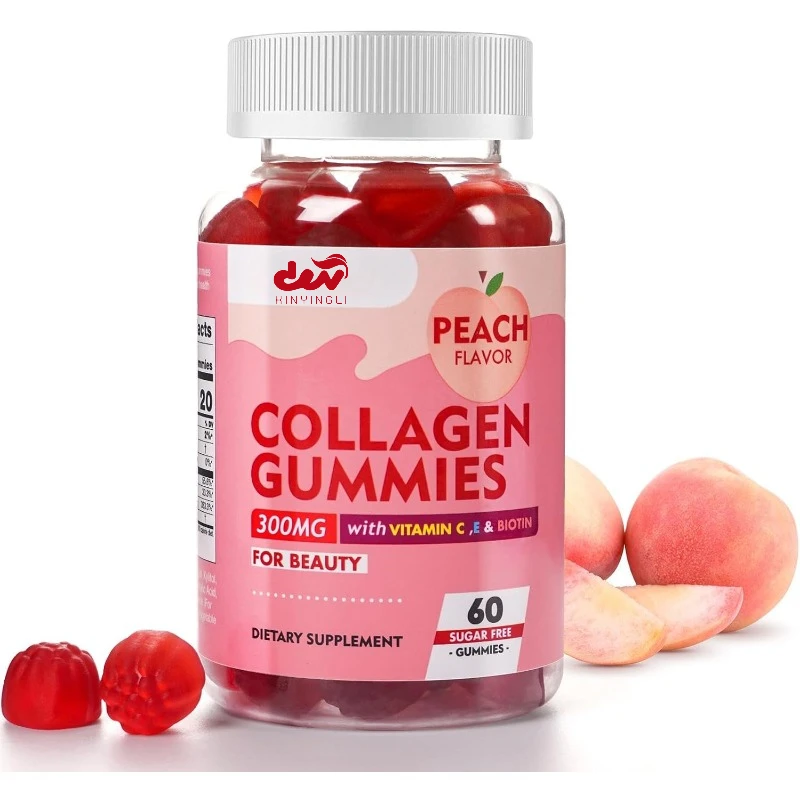 Sugar free collagen gummies contain vitamins, healthy hair, nails and bones, peach flavor, 60 gummies
Sugar free collagen gummies contain vitamins, healthy hair, nails and bones, peach flavor, 60 gummies