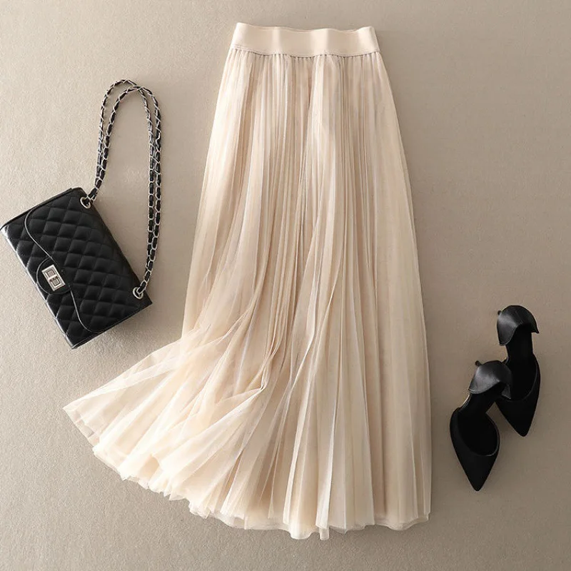 Vintage Mesh Long Tulle Skirt For Spring Autumn Elastic Waist A-line Tutu Skirt Elegant
Vintage Mesh Long Tulle Skirt For Spring Autumn Elastic Waist A-line Tutu Skirt Elegant