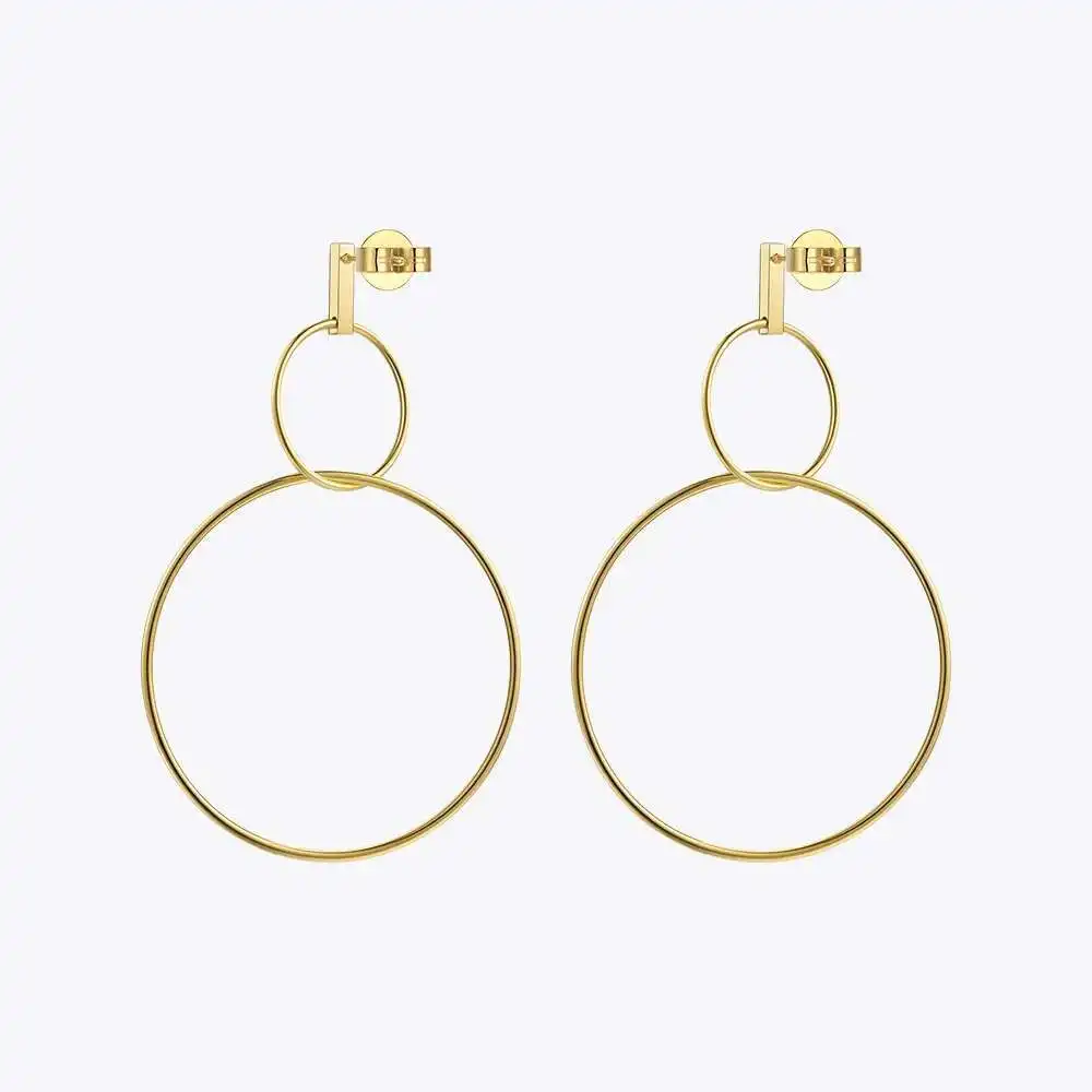 Enfashion Jewelry Geometric Circle Line Dangle Earrings Gold color Stainless steel Long Drop Earrings For Women Earings EEF1017
Enfashion Jewelry Geometric Circle Line Dangle Earrings Gold color Stainless steel Long Drop Earrings For Women Earings EEF1017
