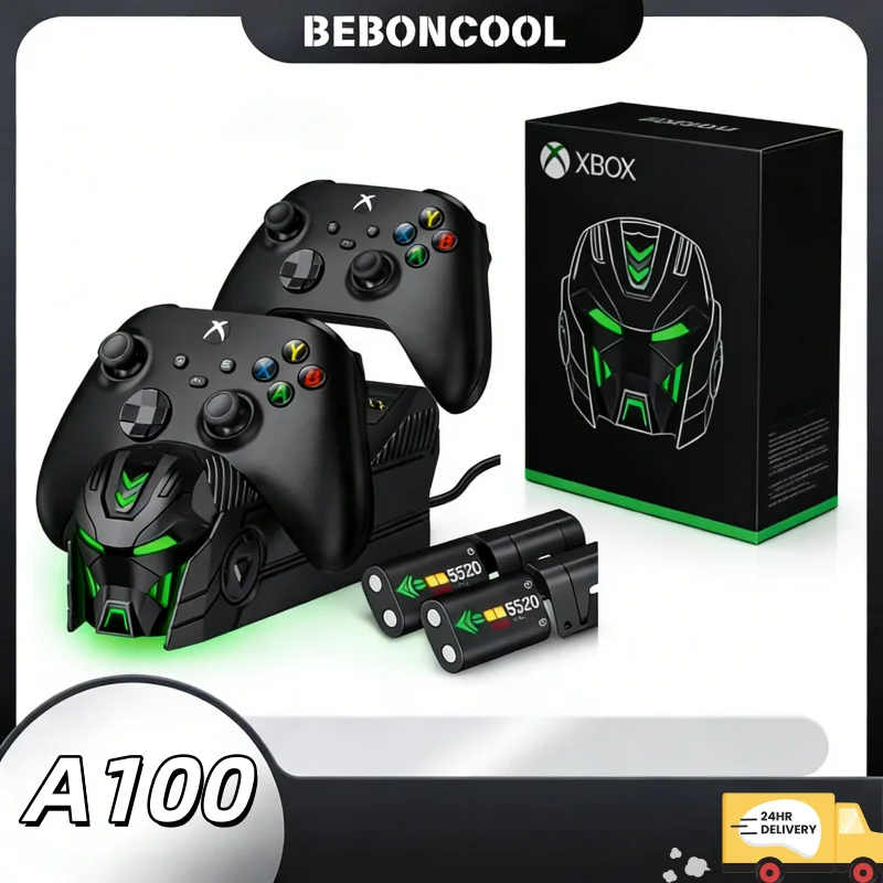 BEBONCOOL NEW A100 RGB Зарядное устройство для Xbox с 2 аккумуляторами 5520 мАч и 4 крышками — совместимо с Series S/X/One S/X для игр Marathon
BEBONCOOL NEW A100 RGB Зарядное устройство для Xbox с 2 аккумуляторами 5520 мАч и 4 крышками — совместимо с Series S/X/One S/X для игр Marathon