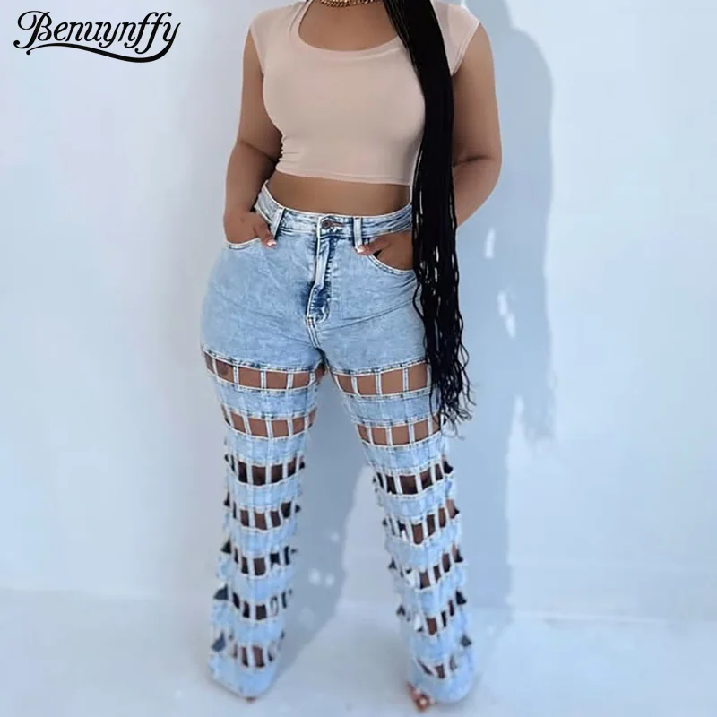 Benuynffy Sexy Cut Out Straight Leg Jeans Women's Club Party Streetwear Fashion High-waisted Ladies Denim Trousers 2025 New
Benuynffy Sexy Cut Out Straight Leg Jeans Women's Club Party Streetwear Fashion High-waisted Ladies Denim Trousers 2025 New