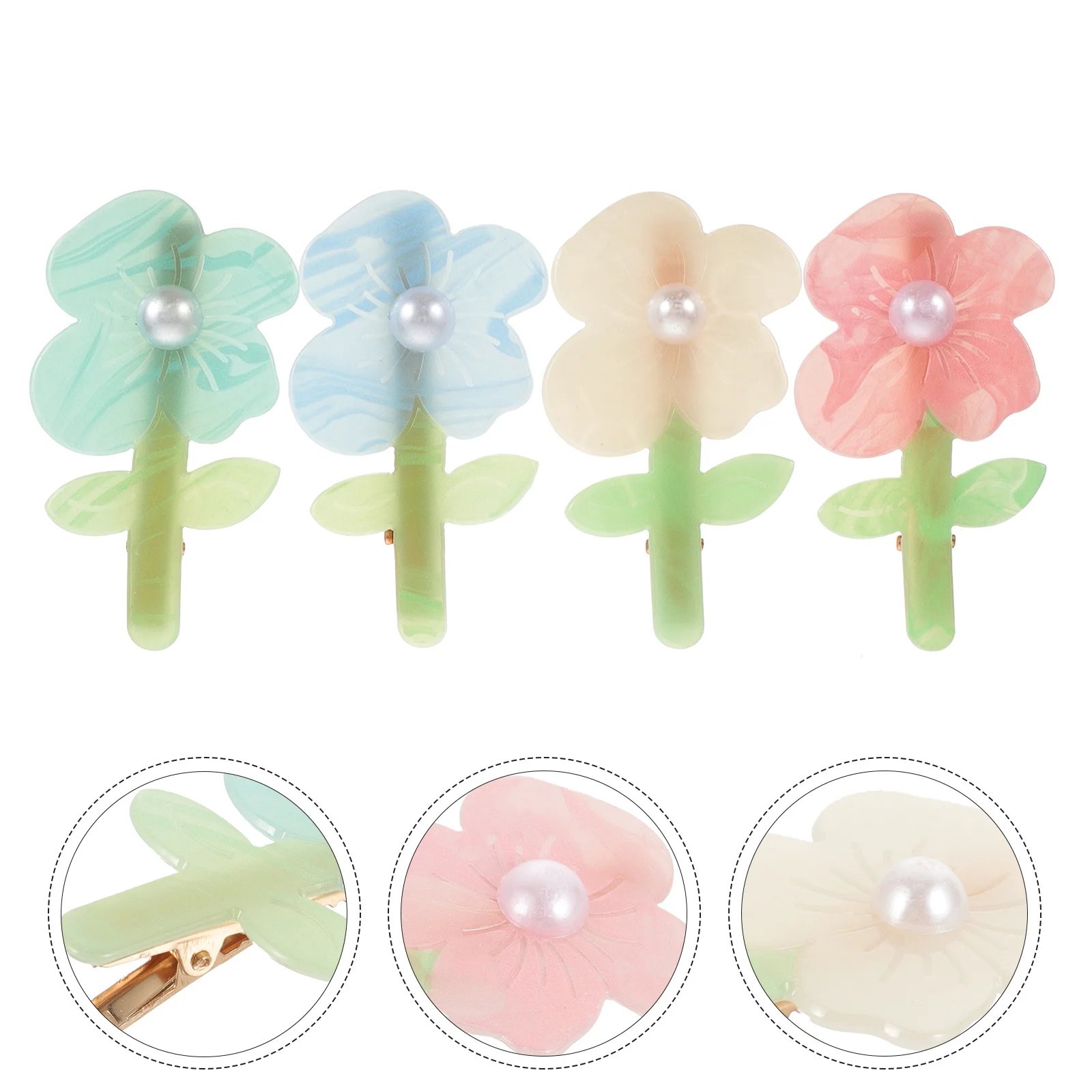 4Pcs Flower Hair Clips Small Acrylic Alligator Barrettes Floral Hair Accessories for Family Gathering Summer 
4Pcs Flower Hair Clips Small Acrylic Alligator Barrettes Floral Hair Accessories for Family Gathering Summer