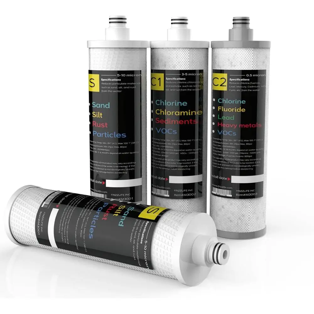 Under-Sink Water Filter Replacement Cartridge Set (4 Pack) for SK99, SP99, SK99 NEW, and SP99 NEW Systems
Under-Sink Water Filter Replacement Cartridge Set (4 Pack) for SK99, SP99, SK99 NEW, and SP99 NEW Systems
