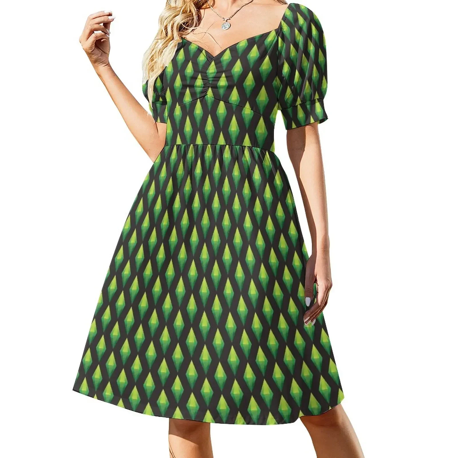 The Sims diamond Short-Sleeved Dress loose summer dress elegant chic women dresses promotion
The Sims diamond Short-Sleeved Dress loose summer dress elegant chic women dresses promotion