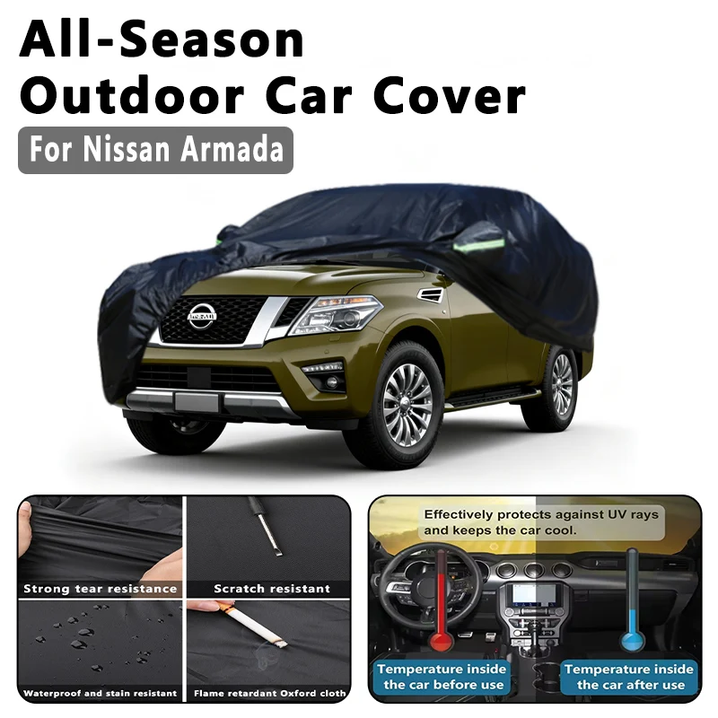 For Nissan Patrol Armada Y60 Y61 Y62 Y63 Outdoor Waterproof Dustproof UV Resistant Car Cover Protector
For Nissan Patrol Armada Y60 Y61 Y62 Y63 Outdoor Waterproof Dustproof UV Resistant Car Cover Protector