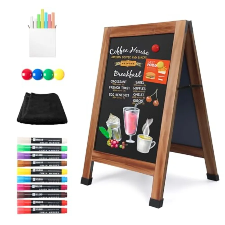 Solid Wood A-Frame Chalkboard - 30" x 20" Magnetic Sandwich Board Signs Outdoor Standing Chalk Board Easel Sidewalk Pizarra for
Solid Wood A-Frame Chalkboard - 30" x 20" Magnetic Sandwich Board Signs Outdoor Standing Chalk Board Easel Sidewalk Pizarra for