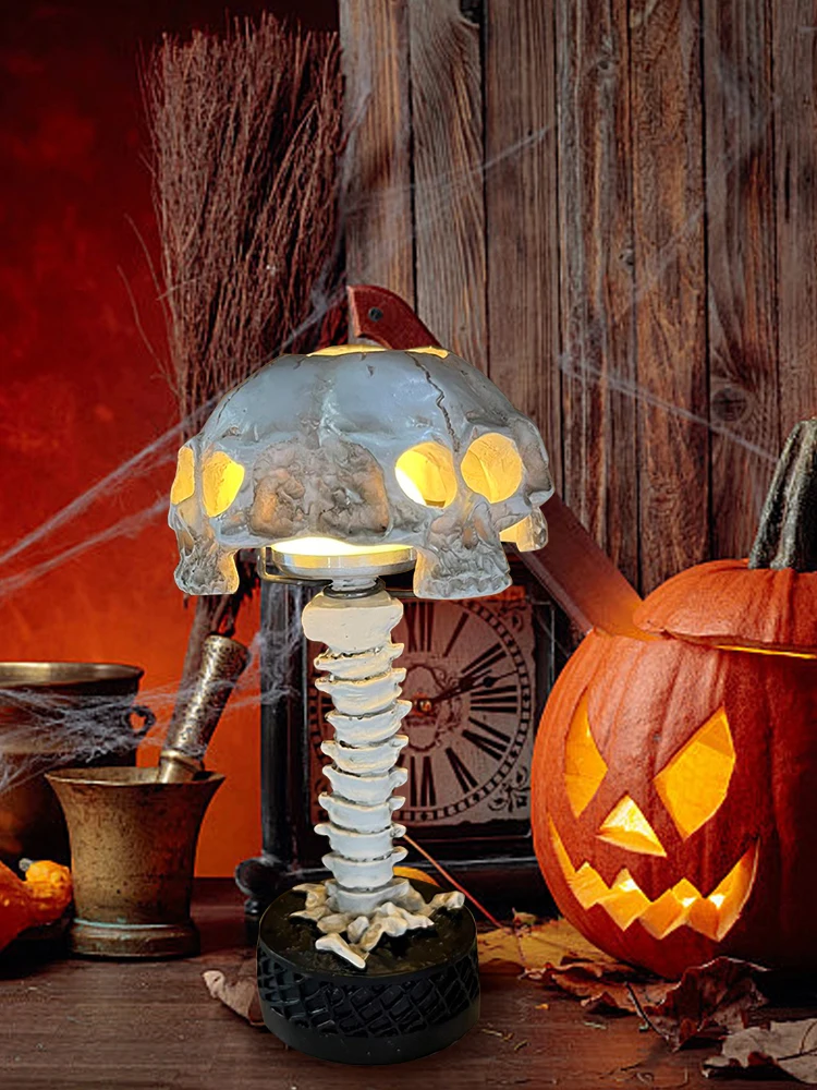 Halloween 3D Gothic Skull Table Lamp Skeleton Desktop Light Spooky 4 Head Resin Night Decorative Light Party Home Ornament Gifts
Halloween 3D Gothic Skull Table Lamp Skeleton Desktop Light Spooky 4 Head Resin Night Decorative Light Party Home Ornament Gifts