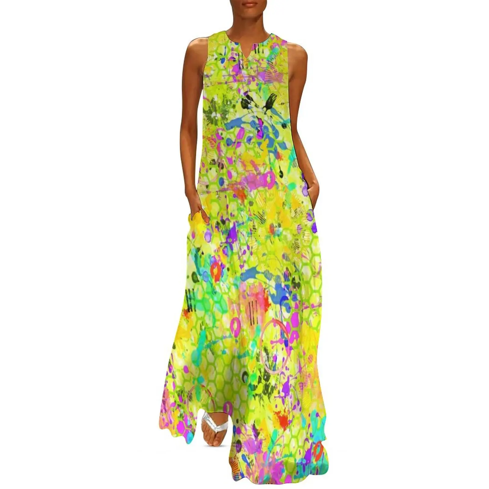 Graffiti Summer Long Dress evening dress women Woman clothing summer dress woman 2025
Graffiti Summer Long Dress evening dress women Woman clothing summer dress woman 2025