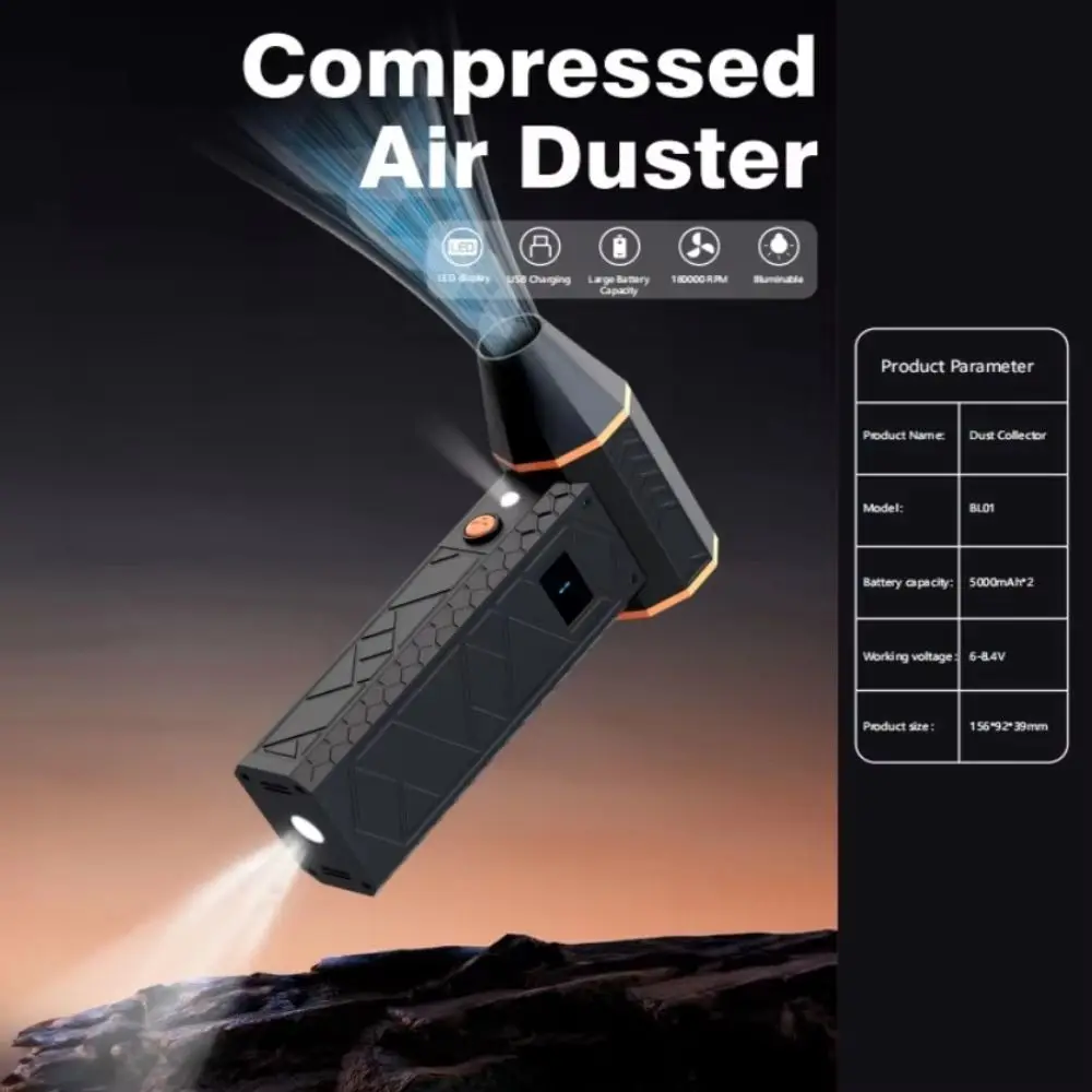 130000RPM Violent Turbo Fan Four Wind Speeds Power Display Electric Air Duster High Quality LED Lighting High Speed Blower
130000RPM Violent Turbo Fan Four Wind Speeds Power Display Electric Air Duster High Quality LED Lighting High Speed Blower