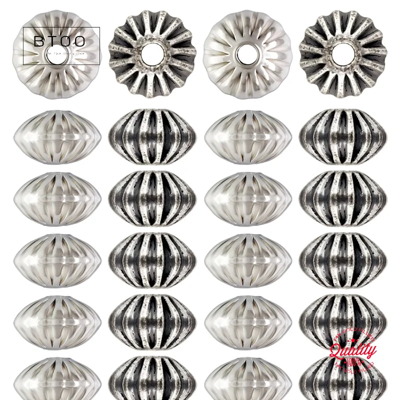 925 Sterling Silver Navajo Corrugated Saucer Pearl Beads Unique Spacer Seamed Beads for Jewelry Making
925 Sterling Silver Navajo Corrugated Saucer Pearl Beads Unique Spacer Seamed Beads for Jewelry Making