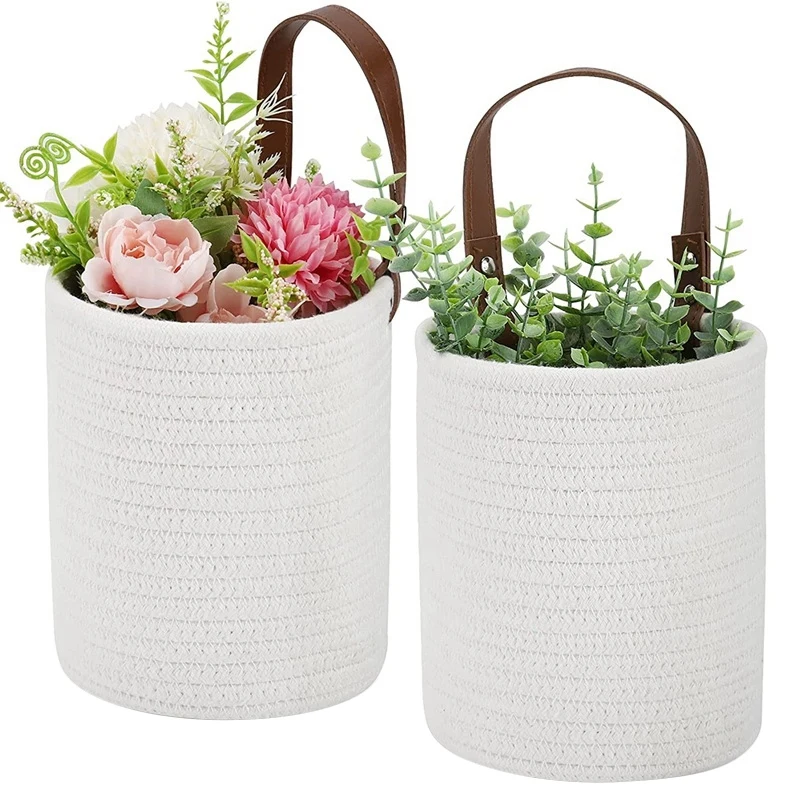 AT35 2 Pack Hanging Rope Basket Round Hanging Wall Storage Basket For Organizing Key Woven Basket Wall Decor For Plant
AT35 2 Pack Hanging Rope Basket Round Hanging Wall Storage Basket For Organizing Key Woven Basket Wall Decor For Plant