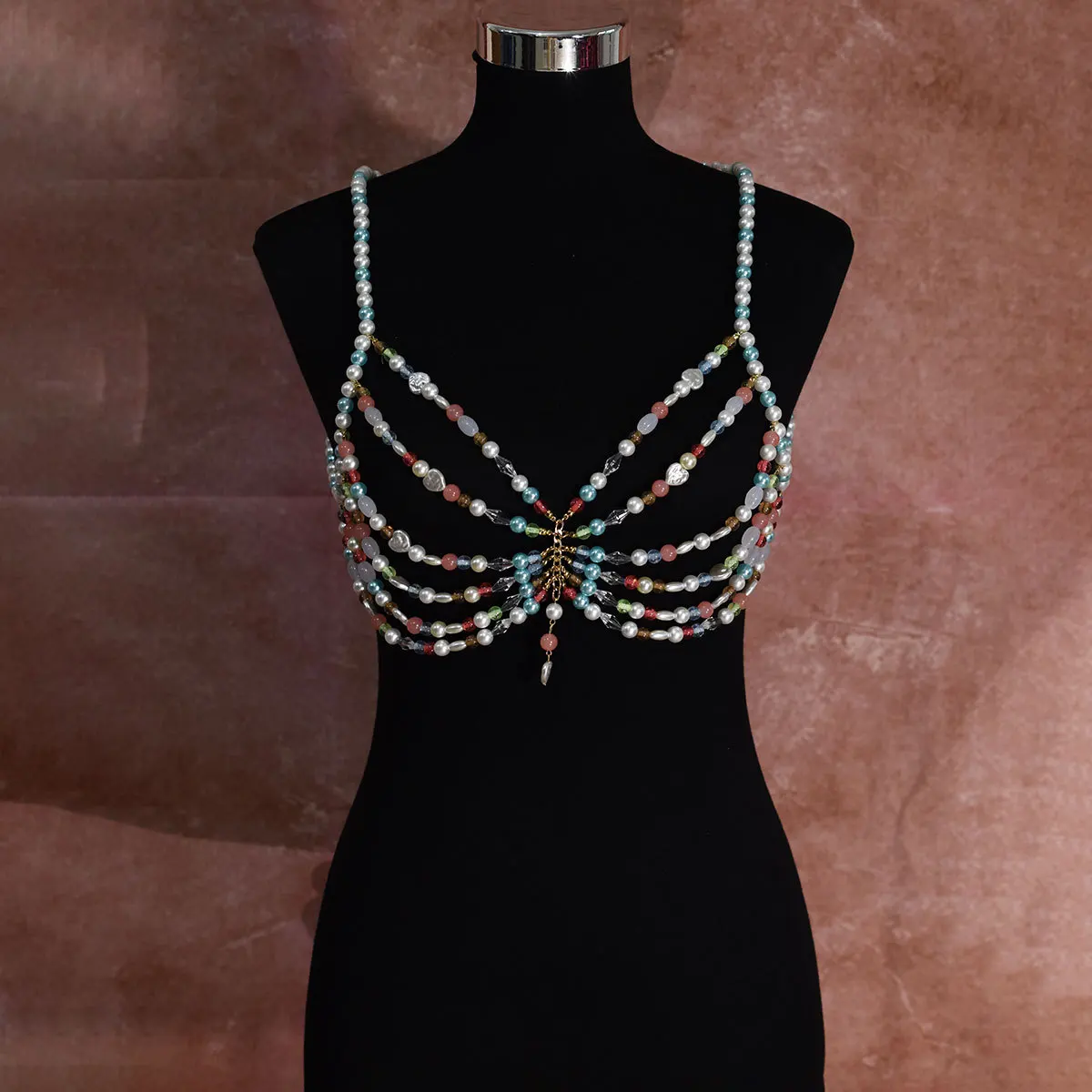 Ladies Body Chain Colorful Beads Sexy Hollow Out Streetwear Top Bra for Summer Beach Party Club Dance Festival Performance
Ladies Body Chain Colorful Beads Sexy Hollow Out Streetwear Top Bra for Summer Beach Party Club Dance Festival Performance