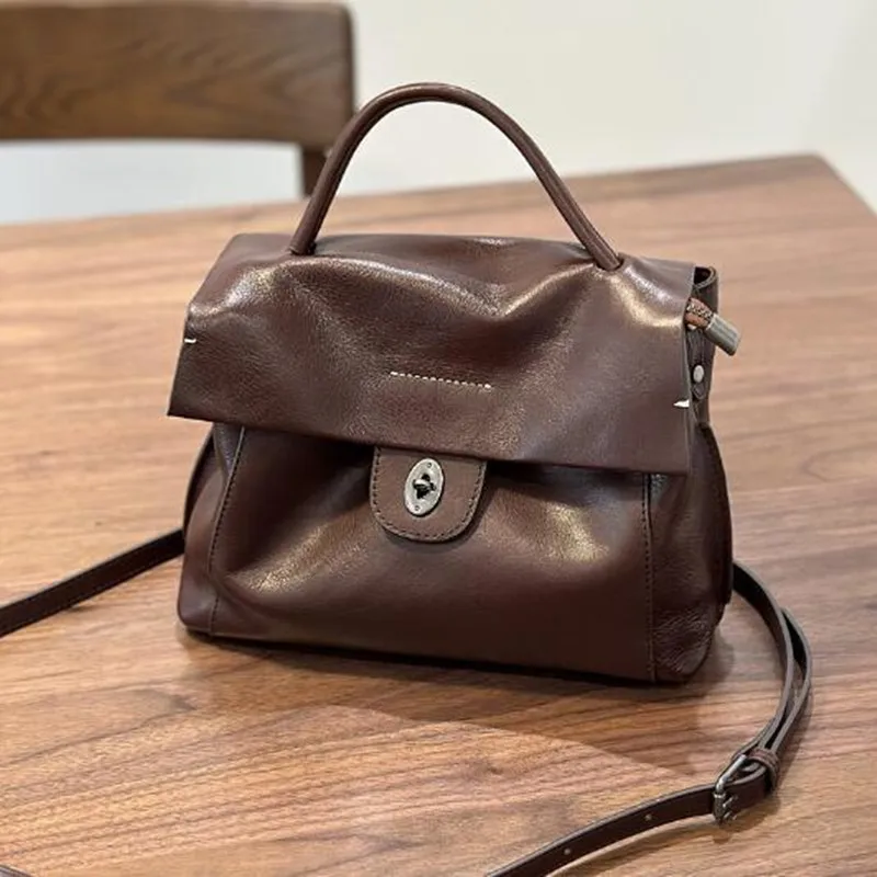 2026 Genuine leather Handmade Original first layer cowhide BAG women's single shoulder crossbody Leather messenger bag
2026 Genuine leather Handmade Original first layer cowhide BAG women's single shoulder crossbody Leather messenger bag