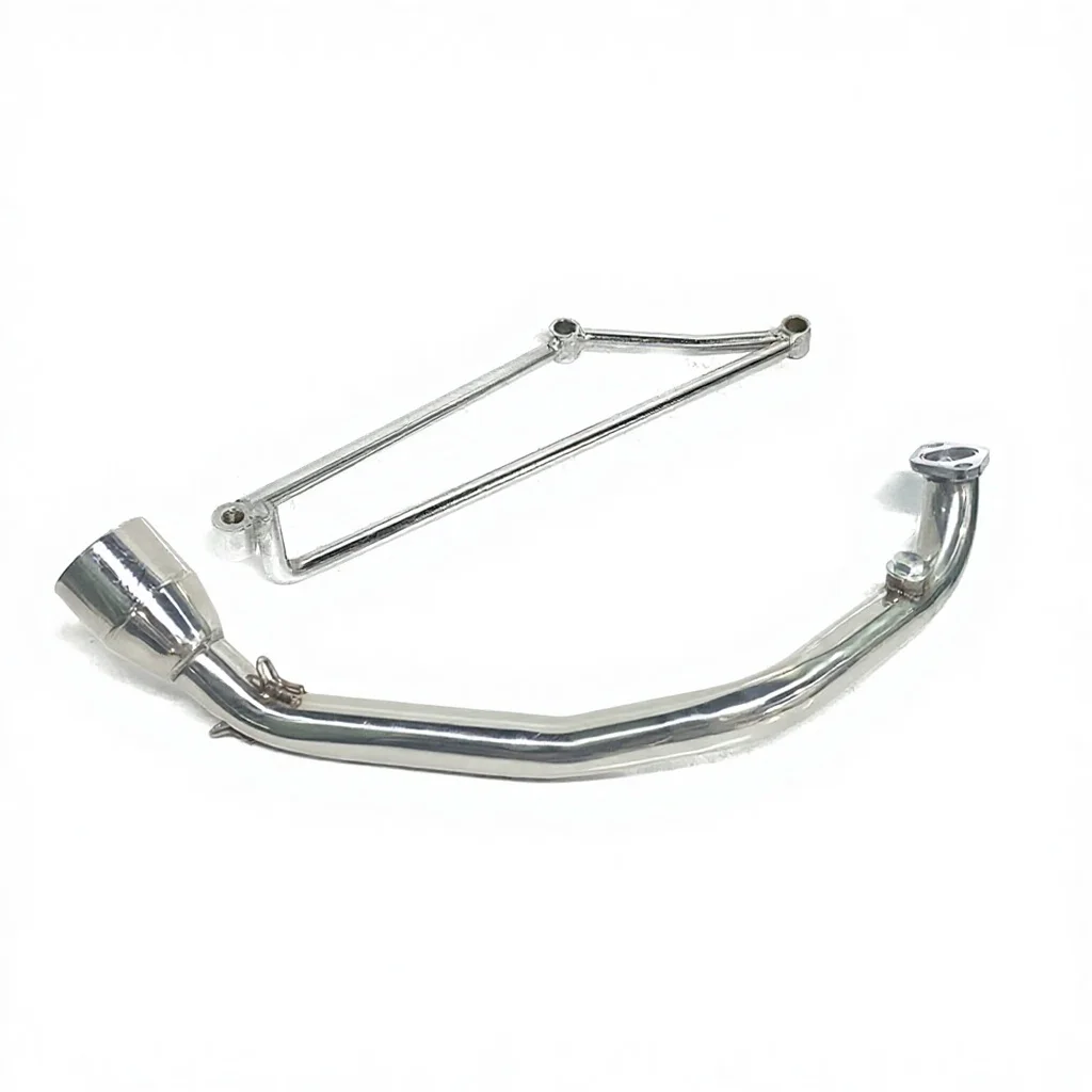 Modified stainless steel front exhaust pipe for motorcycle GY6125/GY6150 (silver/blue)
Modified stainless steel front exhaust pipe for motorcycle GY6125/GY6150 (silver/blue)