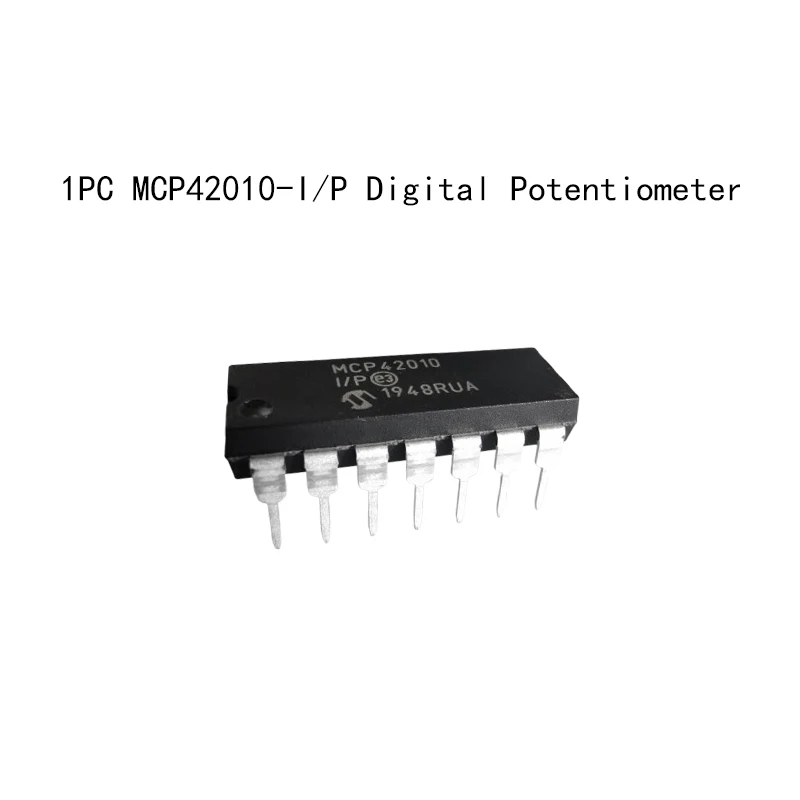 1PC MCP42010-I/P MCP42010 DIP-14 Single/Dual Digital Potentiometer with SPI Interface
1PC MCP42010-I/P MCP42010 DIP-14 Single/Dual Digital Potentiometer with SPI Interface