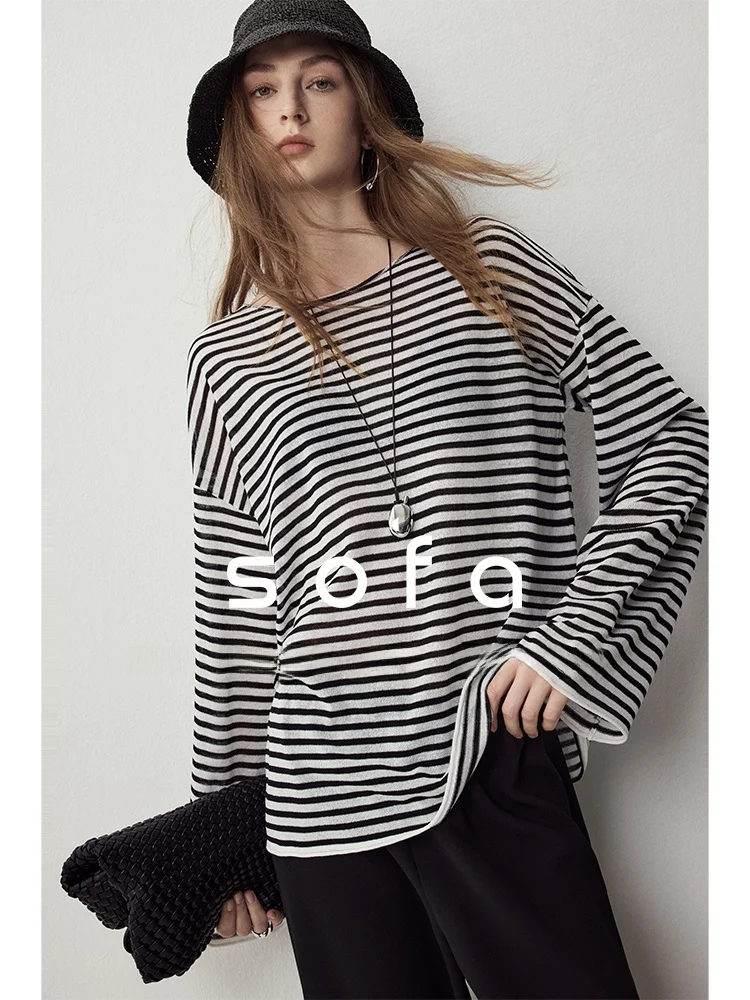Airy Linen Knit T-Shirt Lightweight Breathable Casual Style Women's Long Sleeve round Neck Top Sofa Brand Rylee Fiber Blend
Airy Linen Knit T-Shirt Lightweight Breathable Casual Style Women's Long Sleeve round Neck Top Sofa Brand Rylee Fiber Blend