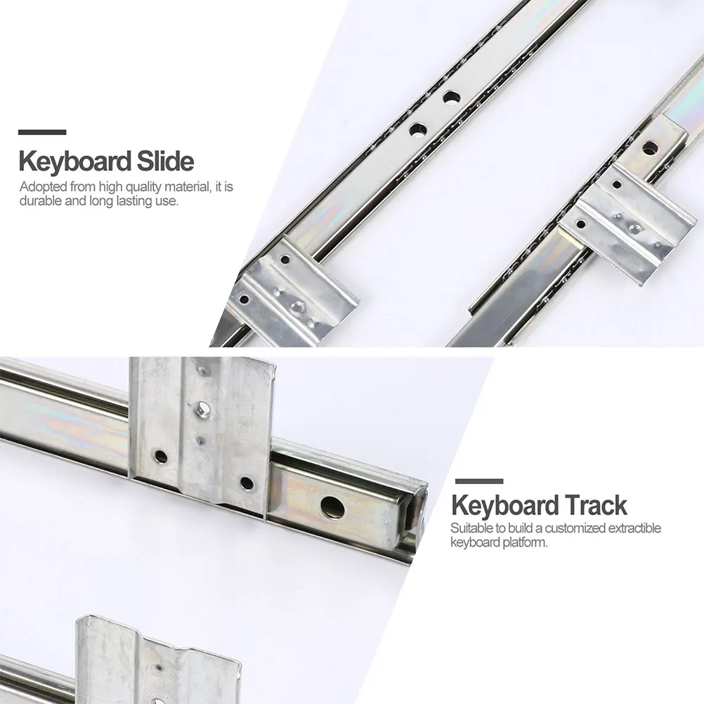 Stainless Steel Keyboard Tray Rails Drawer Slides Corrosion Resistant Smooth Easy Installation for Office Furniture 
Stainless Steel Keyboard Tray Rails Drawer Slides Corrosion Resistant Smooth Easy Installation for Office Furniture