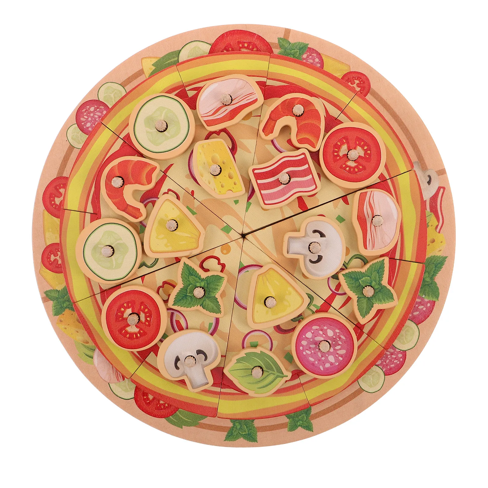 Wooden Pizza Play Set Realistic Pretend Food Kitchen Preschool Imaginative Play Kitchen Accessories for Kids Boys Girls Party
Wooden Pizza Play Set Realistic Pretend Food Kitchen Preschool Imaginative Play Kitchen Accessories for Kids Boys Girls Party