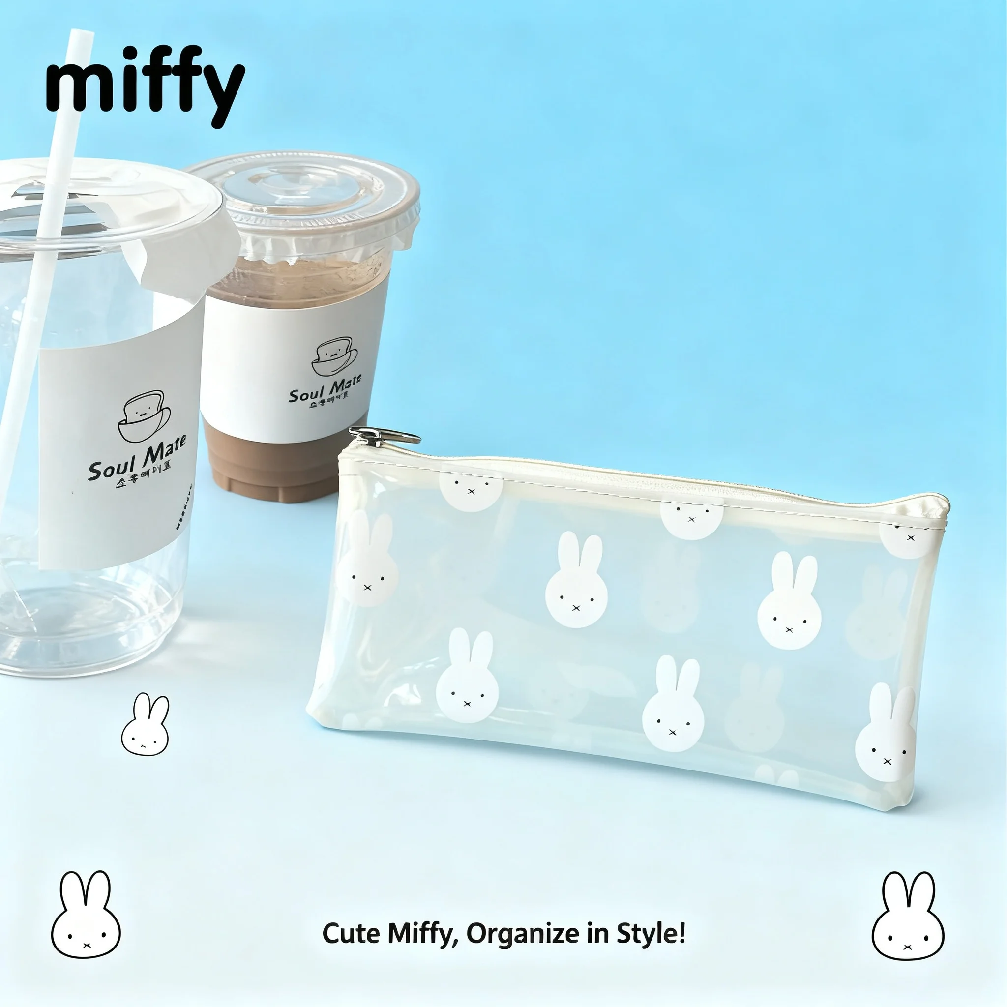 Kawaii Miffy Transparent PVC Waterproof Pencil Case Stationery Bag Rabbit Gift Toy for Girl Boy Makeup Bag
Kawaii Miffy Transparent PVC Waterproof Pencil Case Stationery Bag Rabbit Gift Toy for Girl Boy Makeup Bag