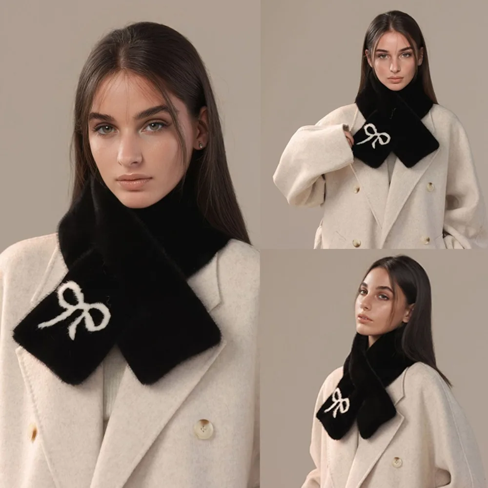 Winter Warm Fashion Bow Plush Fur Scarf Collar Shawl Neck Warmer Thicken Neck Scarf Cold Protection Soft Neck Warmer Girls
Winter Warm Fashion Bow Plush Fur Scarf Collar Shawl Neck Warmer Thicken Neck Scarf Cold Protection Soft Neck Warmer Girls