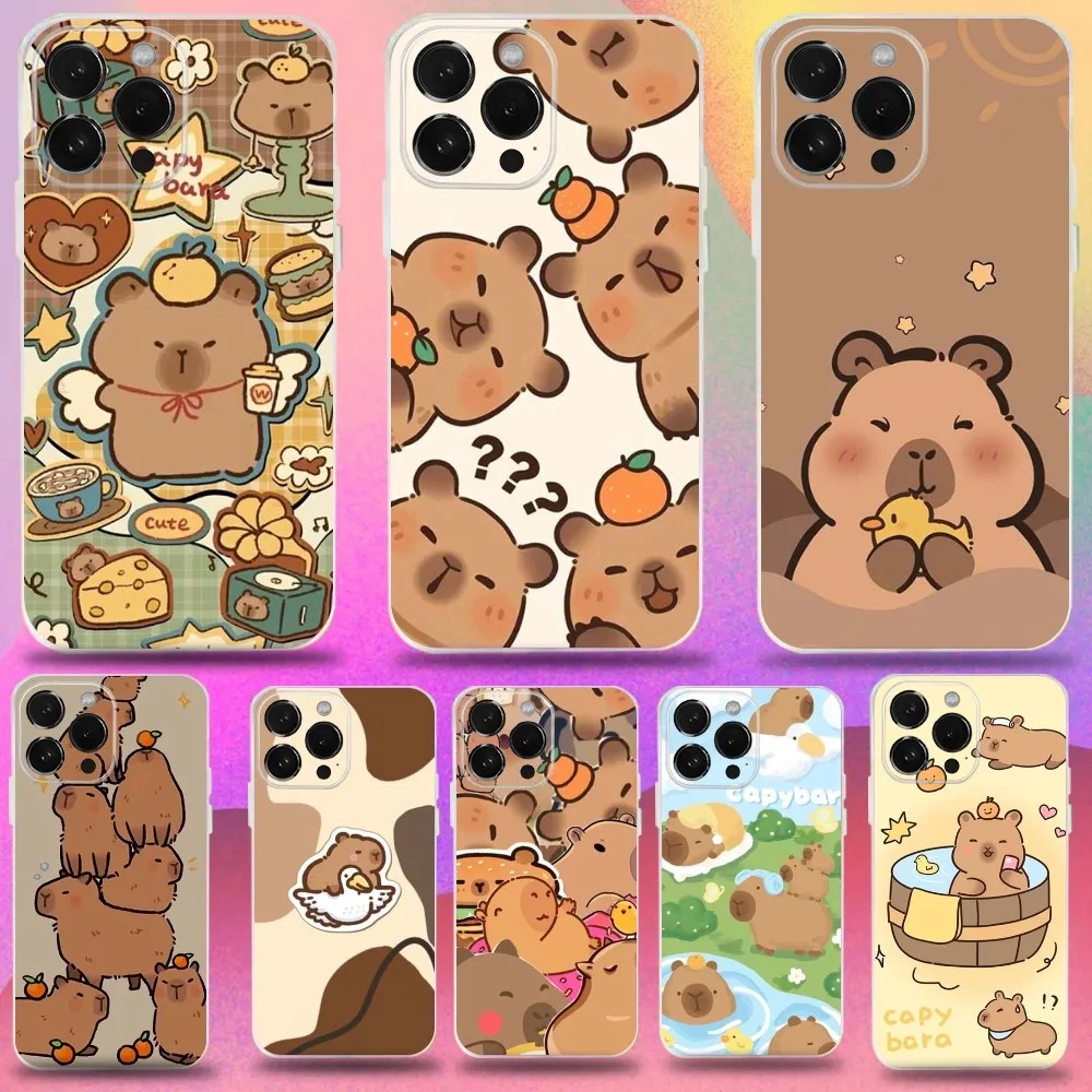 Cute Cartoon Capybara Phone Case For iPhone 16,15,14,13,12,11 Pro,Max,Plus,X,XS,XR,SE,Mini Transparent Silicone Soft
Cute Cartoon Capybara Phone Case For iPhone 16,15,14,13,12,11 Pro,Max,Plus,X,XS,XR,SE,Mini Transparent Silicone Soft