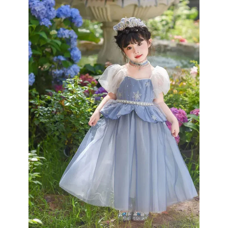Girl Birthday Party Elsa Dress Pearls Gauze Autumn Winter Elegant Princess Gala Dresses Halloween costumes for Girls 2-8 Y
Girl Birthday Party Elsa Dress Pearls Gauze Autumn Winter Elegant Princess Gala Dresses Halloween costumes for Girls 2-8 Y