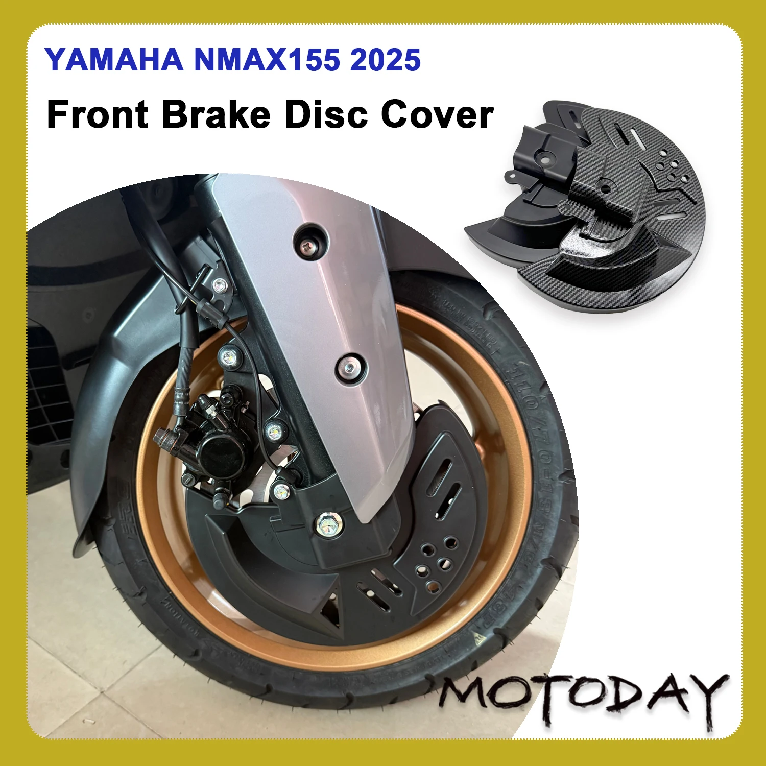 For YAMAHA NMAX155 2025 Front Brake Disc Guard Direct Bolt-On Protection Against Rocks/Debris, Fits OEM Rotors & Calipers Withou
For YAMAHA NMAX155 2025 Front Brake Disc Guard Direct Bolt-On Protection Against Rocks/Debris, Fits OEM Rotors & Calipers Withou