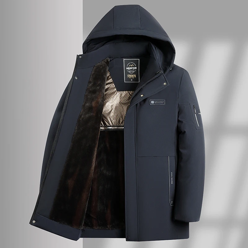 Men's Winter Jacket New Fleece Thick Warm Windproof Parkas Hooded Long Coat Fleece Mens Jackets Outwear Windproof Padded Parka
Men's Winter Jacket New Fleece Thick Warm Windproof Parkas Hooded Long Coat Fleece Mens Jackets Outwear Windproof Padded Parka