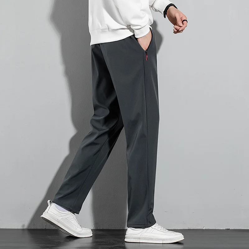 Mens Composite Fleece Pants Winter Warm Thickened Casual Sweatpants Trendy with Zipper Pockets
Mens Composite Fleece Pants Winter Warm Thickened Casual Sweatpants Trendy with Zipper Pockets