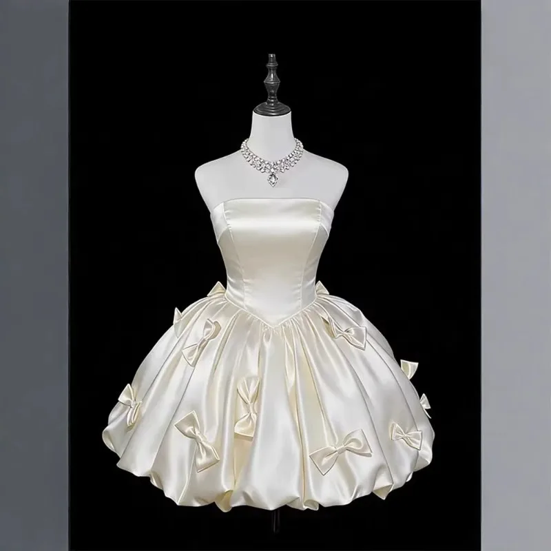Strapless Birthday Dress with High-end Feel for Students, Graduation Party, Princess Dress, Short Style, Coming of Age Ceremony
Strapless Birthday Dress with High-end Feel for Students, Graduation Party, Princess Dress, Short Style, Coming of Age Ceremony