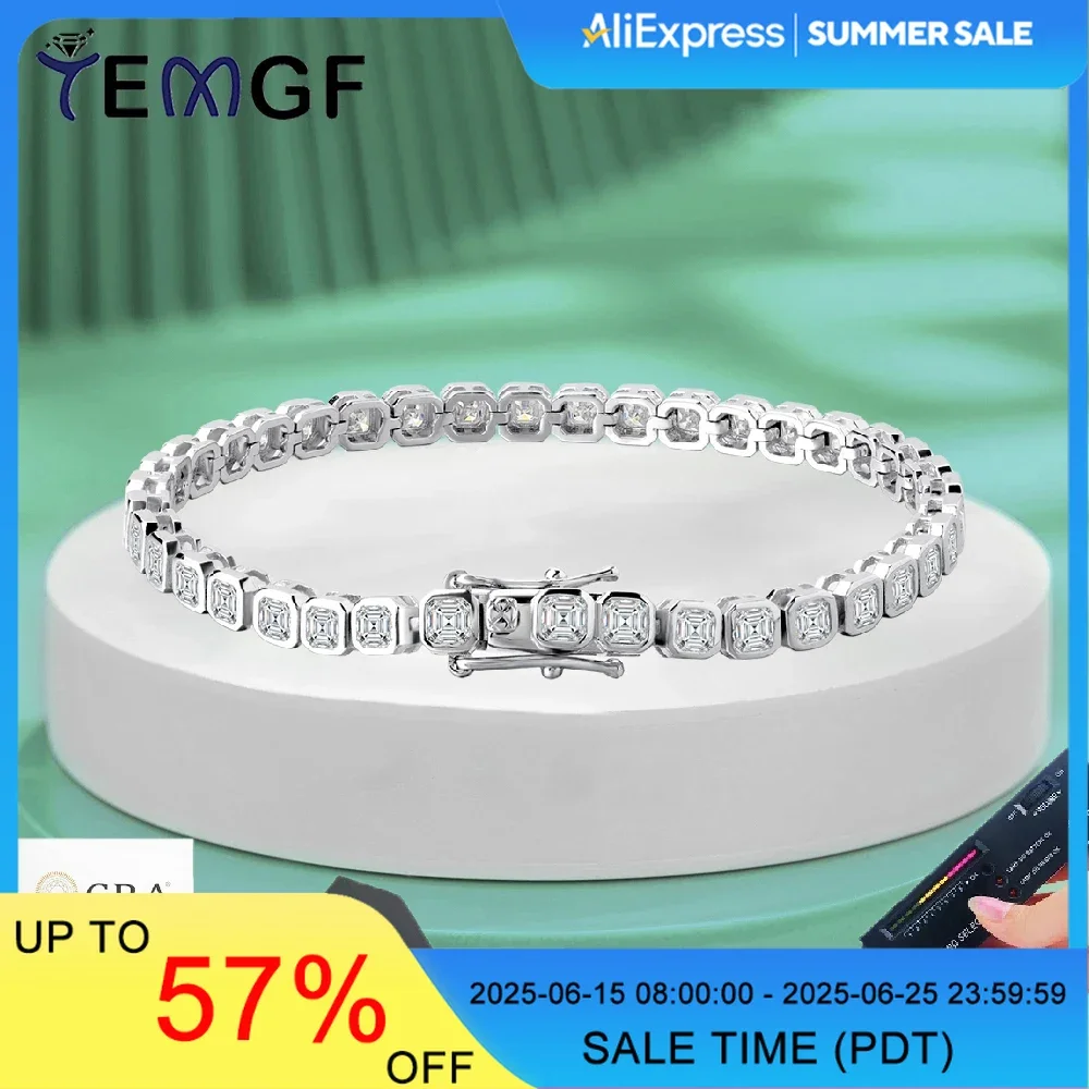 Браслет TEMGF с полным муассанитом 3*3 мм, цепочка из стерлингового серебра S925 для мужчин и женщин, простые ювелирные изделия, сертификация GRA
Браслет TEMGF с полным муассанитом 3*3 мм, цепочка из стерлингового серебра S925 для мужчин и женщин, простые ювелирные изделия, сертификация GRA
