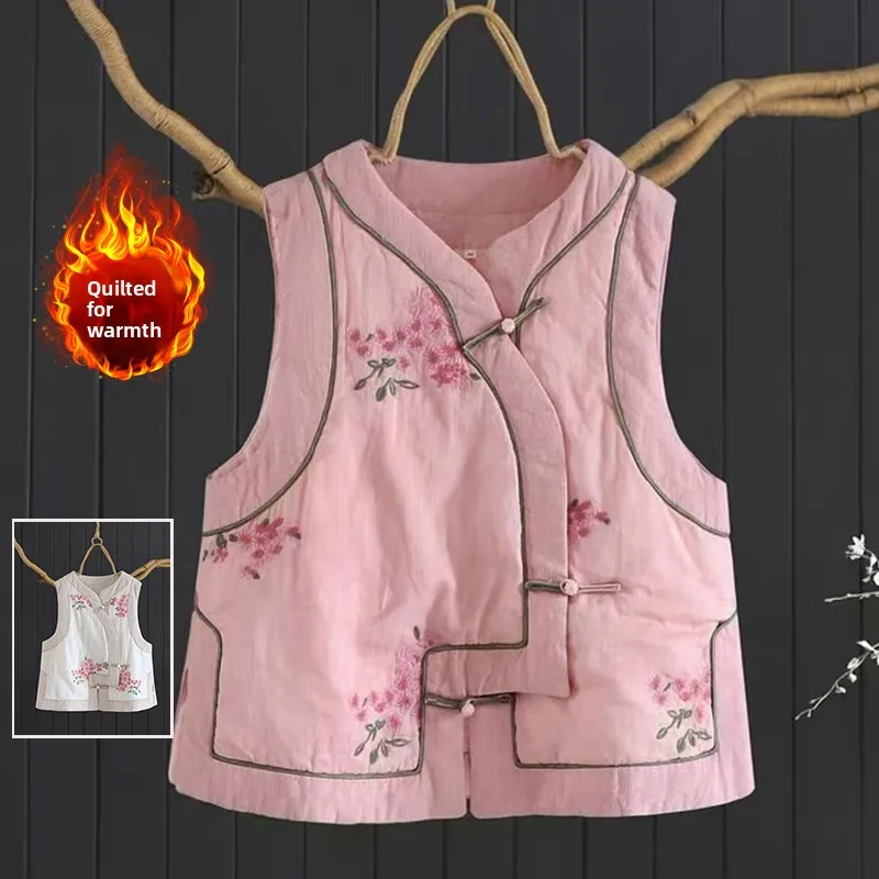 New Chinese Sle Anti-Aging Patchwork Embroidered Cotton Vest Outerwear Large Size Women's Winter ort Warm oulder Pad
New Chinese Sle Anti-Aging Patchwork Embroidered Cotton Vest Outerwear Large Size Women's Winter ort Warm oulder Pad