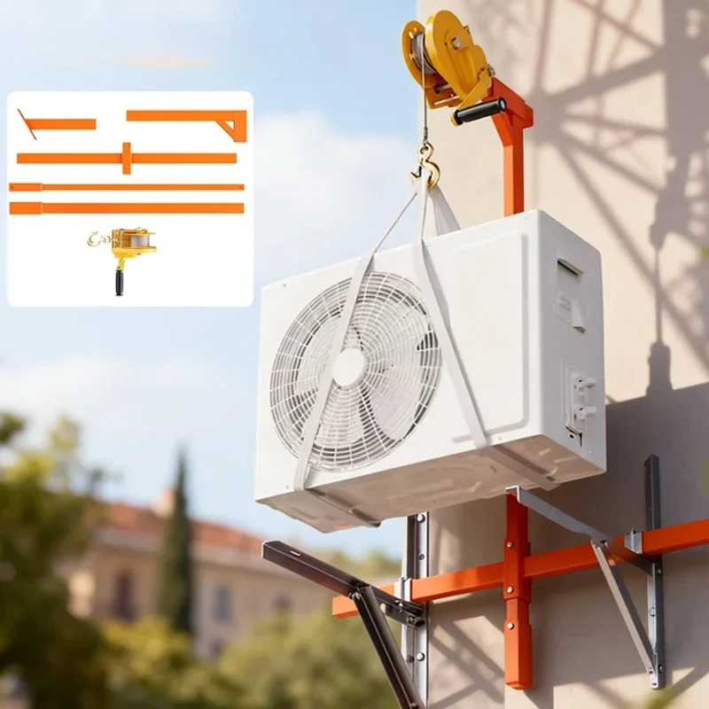 Hand Winch Heavy Duty Rope Crank Manual Operated Hand Crank Winch for Air Conditioner Lifting Removal Tool Adjustable Bracket
Hand Winch Heavy Duty Rope Crank Manual Operated Hand Crank Winch for Air Conditioner Lifting Removal Tool Adjustable Bracket