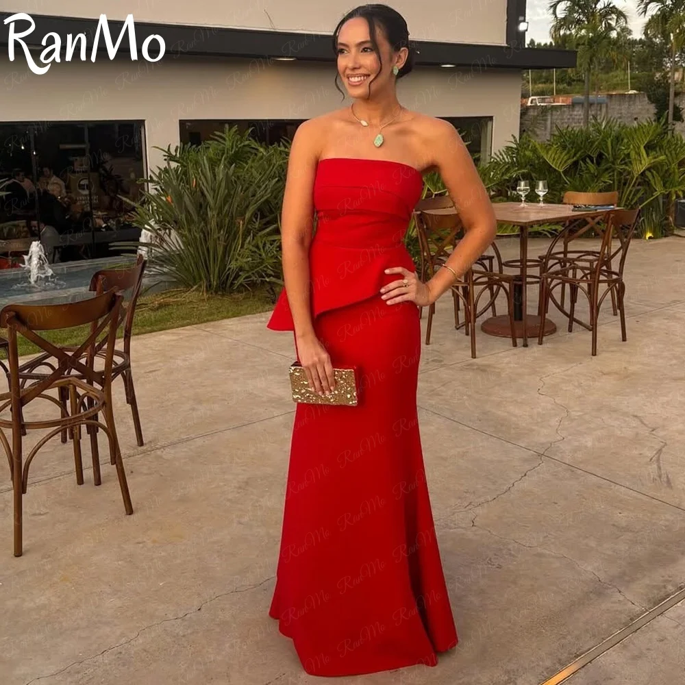 Ranmo 2025 New Strapless Prom Dress Long Red Mermaid Dresses Graceful Formal Occasion Evening Gowns احدث فساتين سهرة Customized
Ranmo 2025 New Strapless Prom Dress Long Red Mermaid Dresses Graceful Formal Occasion Evening Gowns احدث فساتين سهرة Customized