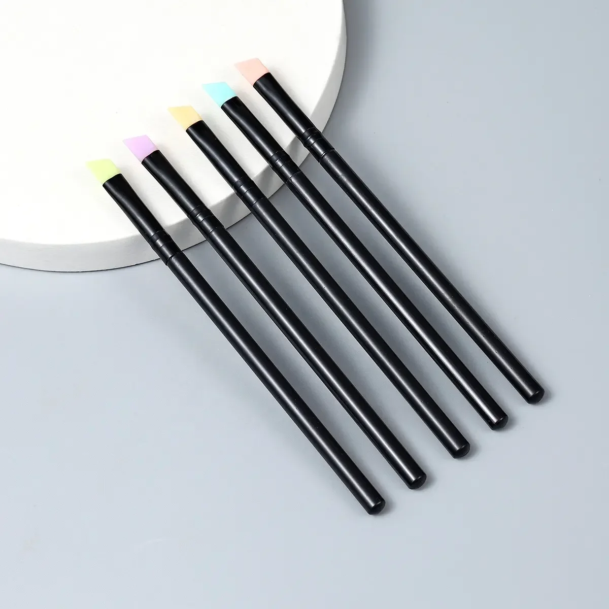 5PCS Silicone Eyelash Lift Brush Flat Head Eyelash Perming Brush Hot Perm Brush for Solid Balm Glue Lash Lift Tools
5PCS Silicone Eyelash Lift Brush Flat Head Eyelash Perming Brush Hot Perm Brush for Solid Balm Glue Lash Lift Tools