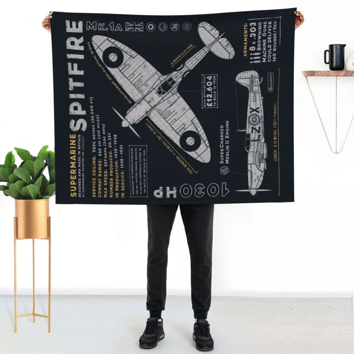 Spitfire Throw Blanket Long Lasting Soft Plush Blanket for Daily Use
Spitfire Throw Blanket Long Lasting Soft Plush Blanket for Daily Use