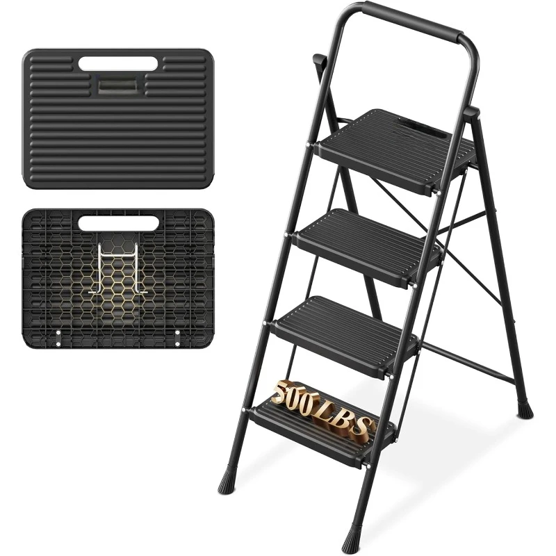 4 Step Ladder, Foldable Step Stool with Newly Designed Sturdy Honeycomb Construction, Folding Step Ladder for Adults
4 Step Ladder, Foldable Step Stool with Newly Designed Sturdy Honeycomb Construction, Folding Step Ladder for Adults