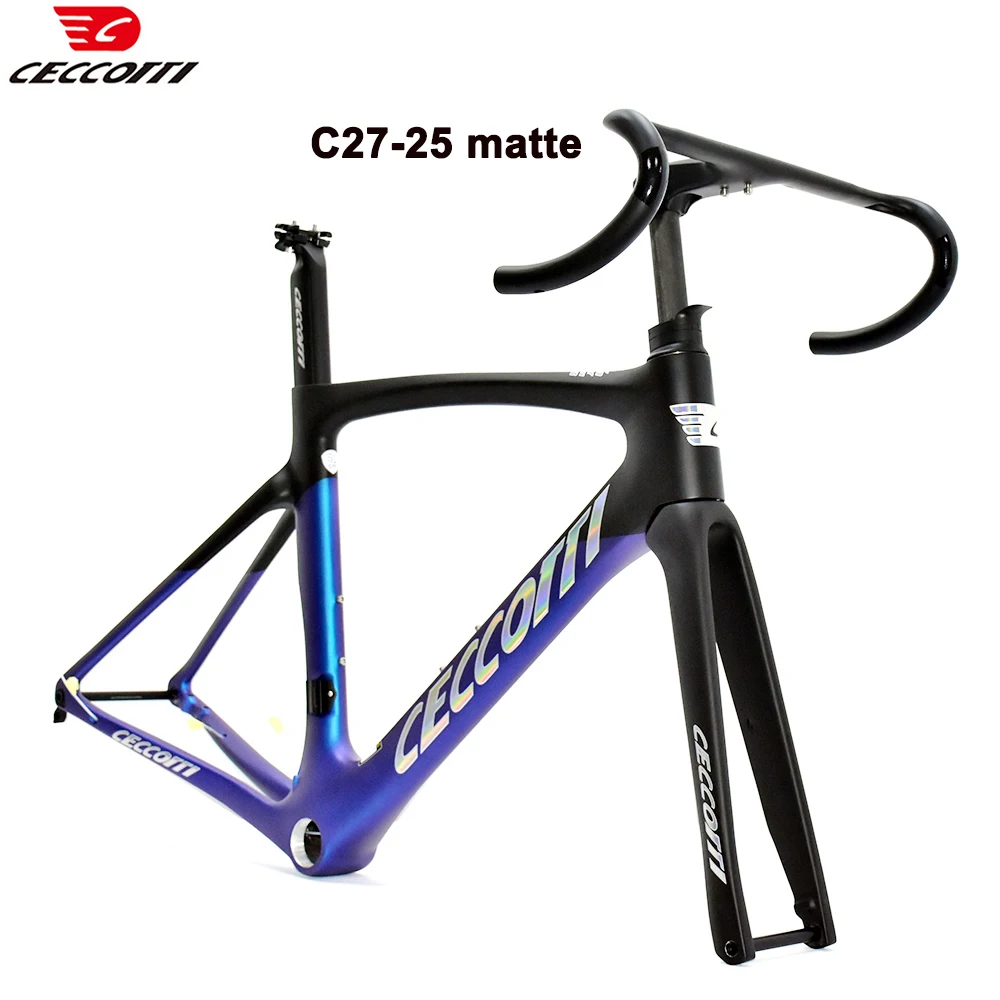 CECCOTTI Carbon Road Bike Frame All Internal Cable Disc Brake Bicycle Frameset With Integrated Handlebar Chameleon Selection
CECCOTTI Carbon Road Bike Frame All Internal Cable Disc Brake Bicycle Frameset With Integrated Handlebar Chameleon Selection