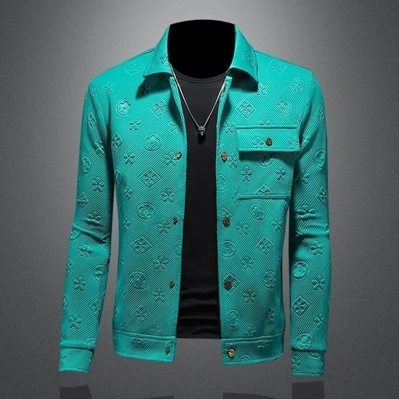 Light Luxury and Fashionable Lapel Men's High-end Coat Korean Style Slimming Spring Autumn New Trendy and Cool Jacquard Jacket
Light Luxury and Fashionable Lapel Men's High-end Coat Korean Style Slimming Spring Autumn New Trendy and Cool Jacquard Jacket