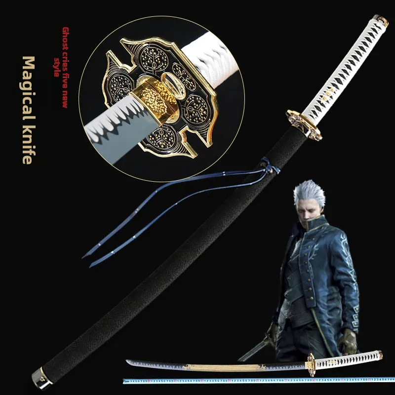 103cm/40.56in Devil May Cry Wooden Cosplay Swords Game Peripherals With Sheath Model Props Party Supplies Boys Gift Outdoor Toys
103cm/40.56in Devil May Cry Wooden Cosplay Swords Game Peripherals With Sheath Model Props Party Supplies Boys Gift Outdoor Toys