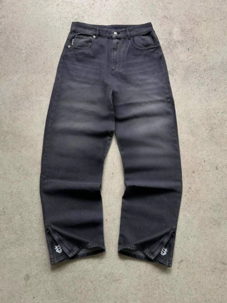 HOUZHOU Vintage Black Distressed Jeans Gothic Y2k Baggy Embroidery Denim Trousers Harajuku Grunge High Street Wide Leg Pants
HOUZHOU Vintage Black Distressed Jeans Gothic Y2k Baggy Embroidery Denim Trousers Harajuku Grunge High Street Wide Leg Pants