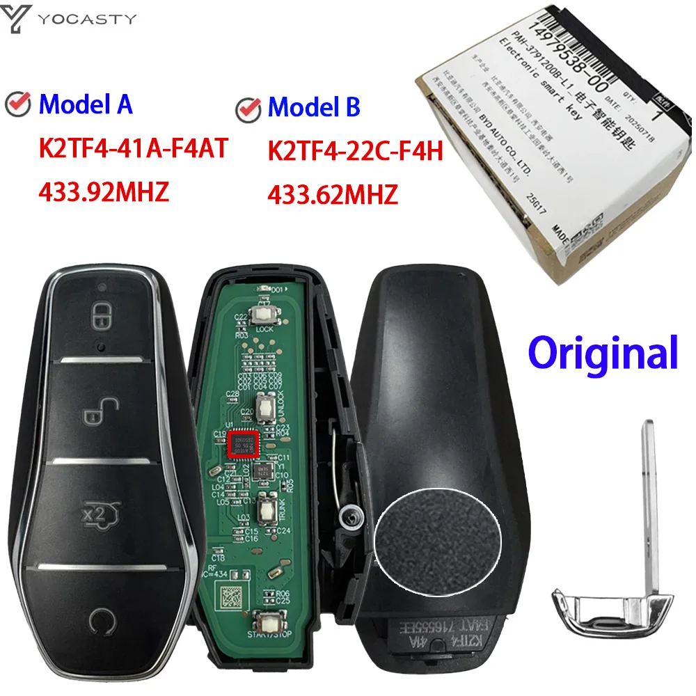 YOCASTY Smart Car Key K2TF4-41A-F4AT OEM ID46 Chip Support All Lost For BYD Qin PLUS Yuan PLUS SONG DM-i Qin PLUS EV Dolphin
YOCASTY Smart Car Key K2TF4-41A-F4AT OEM ID46 Chip Support All Lost For BYD Qin PLUS Yuan PLUS SONG DM-i Qin PLUS EV Dolphin