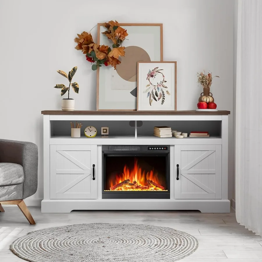 60-inch Electric Fireplace with Wall-Mounted Design and Built-in Mantel Offers 4 Realistic Flame Colors and 12 Crystal Bed Ligh
60-inch Electric Fireplace with Wall-Mounted Design and Built-in Mantel Offers 4 Realistic Flame Colors and 12 Crystal Bed Ligh